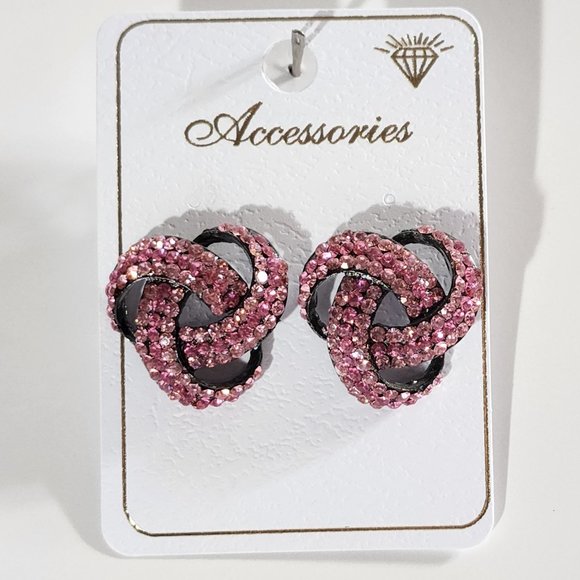 Red circle pierced Earrings. condition new. - Picture 3 of 4